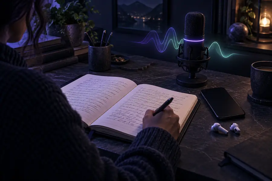 Ilustración que representa el texto escrito antes de la reproducción